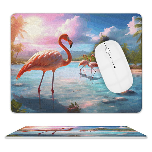 Leather Mouse Pad Flamingos_001 Style One Size normal-online-PERSONAL DESIGN