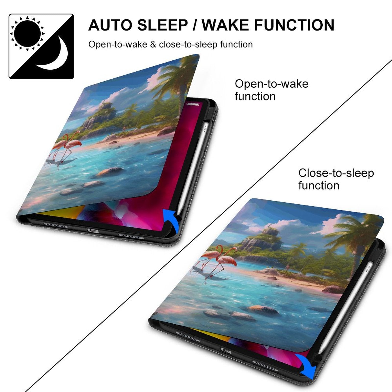The Ipad Pen Slot Case Flamingos_001 normal-online-PERSONAL DESIGN