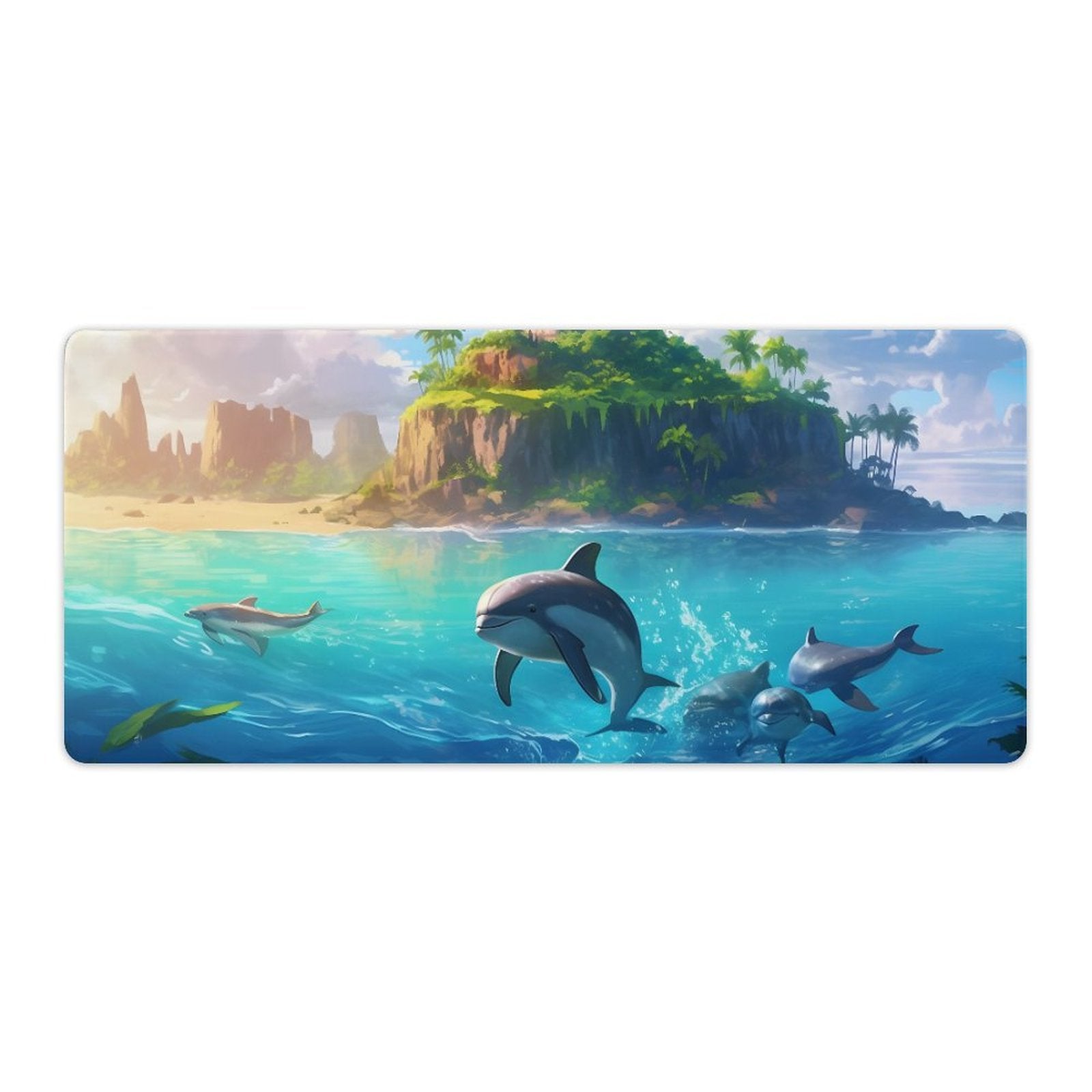 Desk Mat SolarLab_Dolphins_tropical_sea_island_sunlight_fantasy_stock_il_fcec8005-dae5-4c03-8fbd-f778649c18b4 normal-online-PERSONAL DESIGN