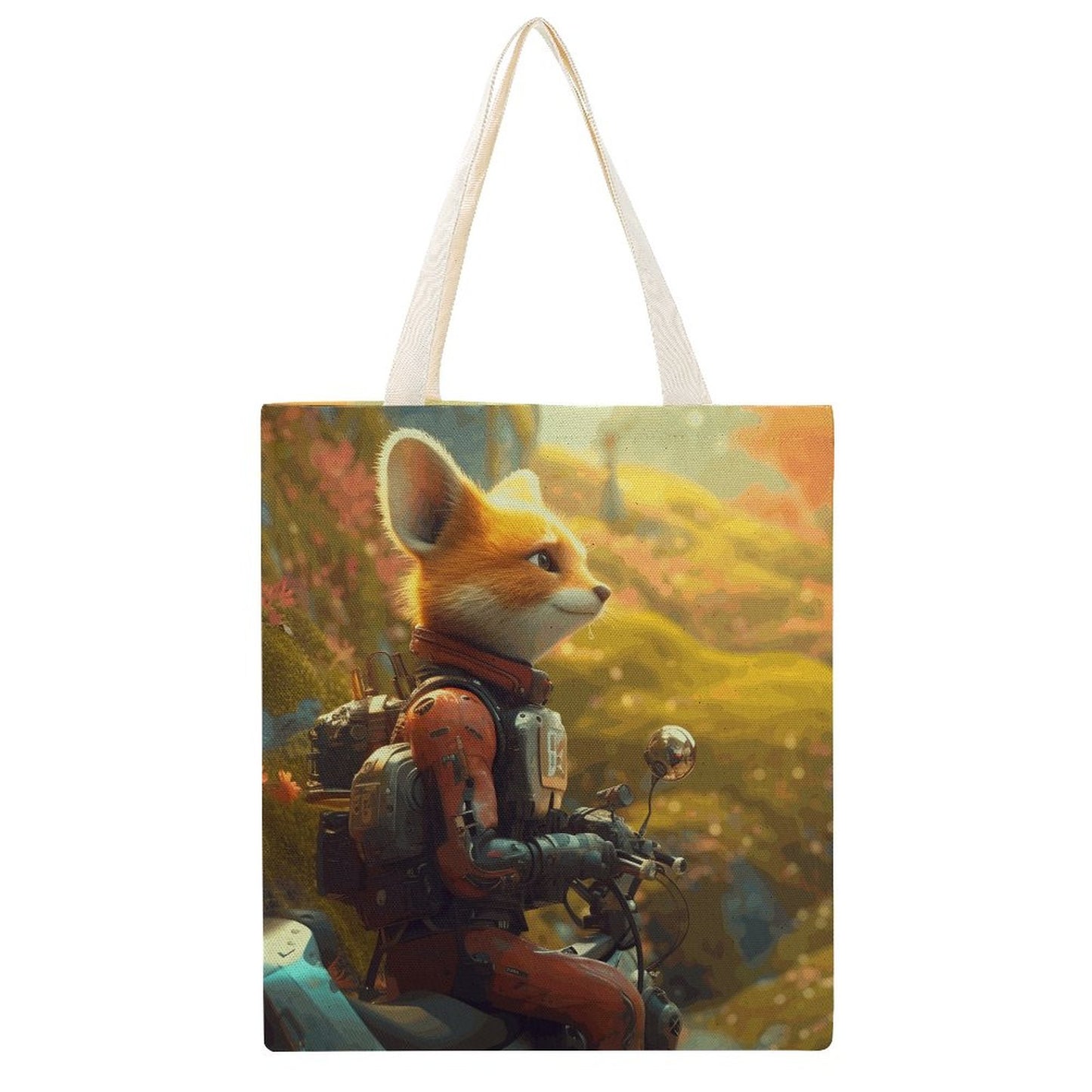 Canvas Tote Bag Double Fox_001 Style 38×41cm normal-online-PERSONAL DESIGN