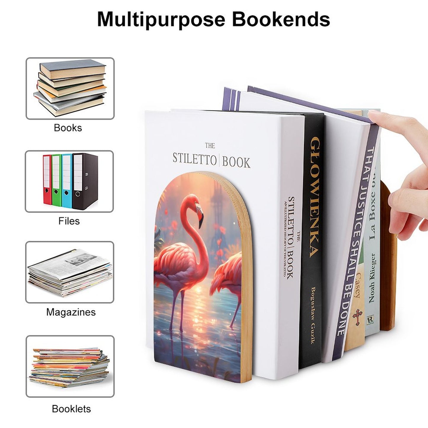 Bookends SolarLab_flamingos_tropical_plant_sea_island_sunlight_art_deco__4e118863-316f-4eaf-bd57-0aab99f030bf Style-6 One Size normal-online-PERSONAL DESIGN