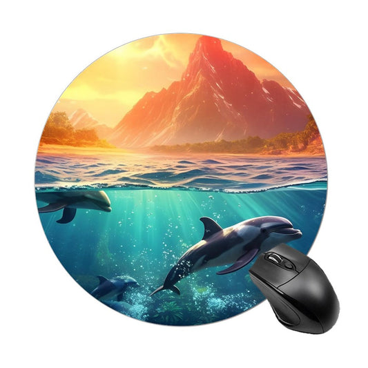 Mouse Pad SolarLab_Dolphins_tropical_sea_island_sunlight_fantasy_hyper-de_f2db25c8-82f5-45d9-9ff2-698e69821ae5 Style-8 20*20cm normal-online-PERSONAL DESIGN