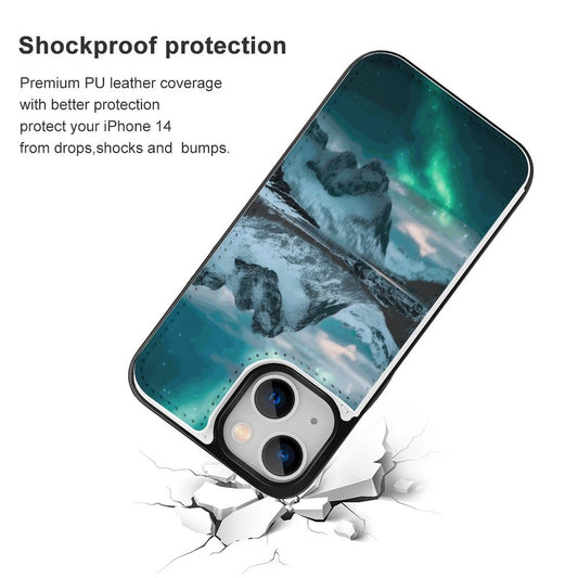 Mobile Phone Case for Apple IPhone 14 SolarLab_Norwegian_aurora_winter_mountains_forests_lake_hyper-d_2b797c5c-a847-440b-ba22-5bdd5b69435c normal-online-PERSONAL DESIGN