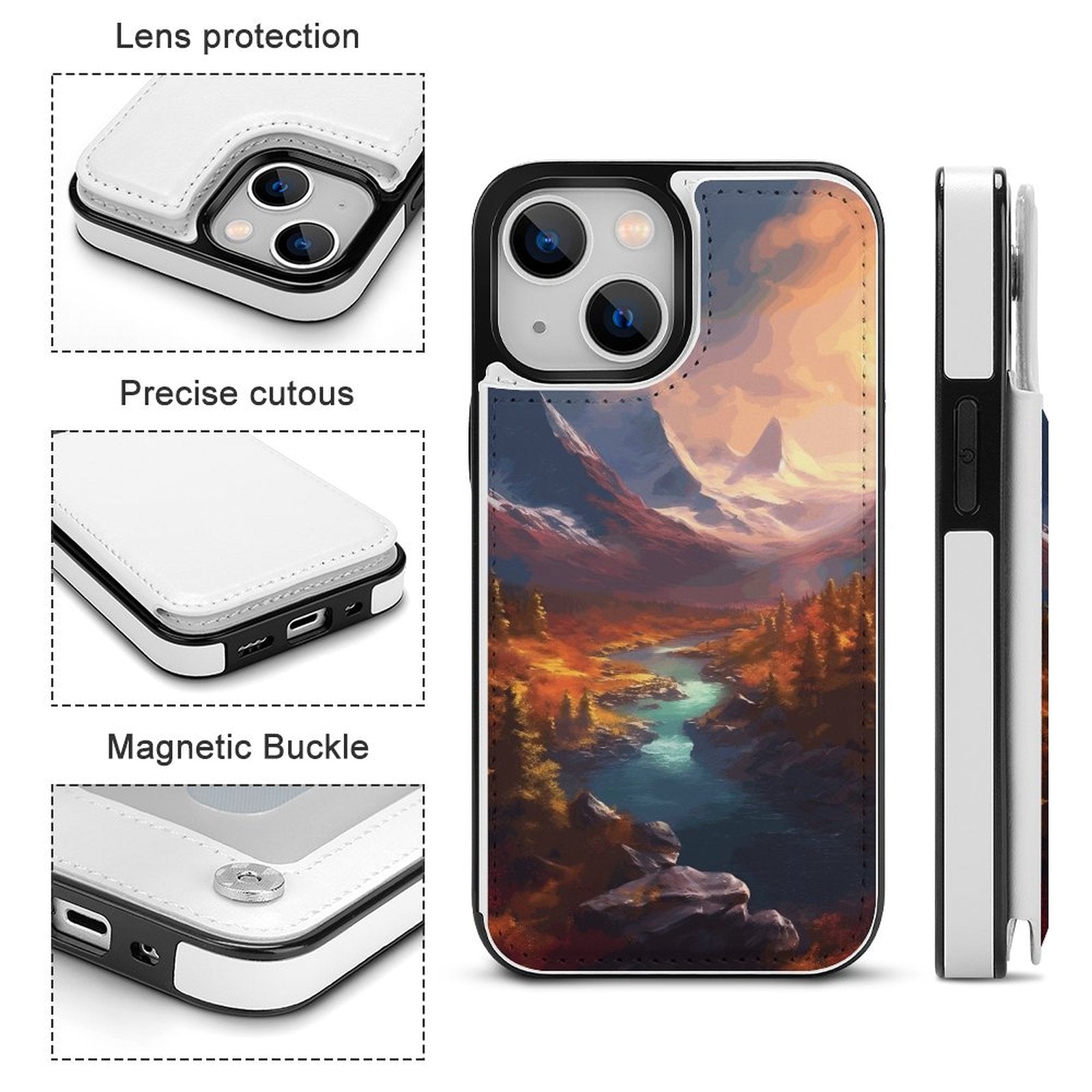 Mobile Phone Case for Apple IPhone 14 SolarLab_Norwegian_aurora_autumn_mountains_forestshyper-detail__c916b784-da0c-41a1-b3ad-0addfdd7b88e normal-online-PERSONAL DESIGN