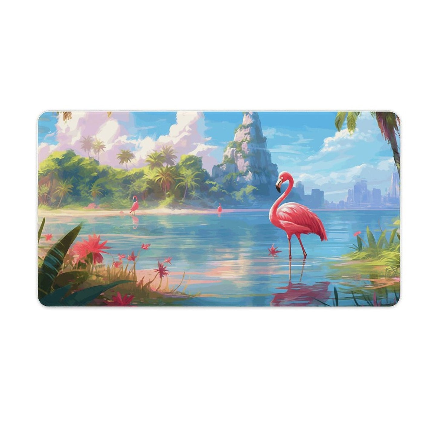 Desk Mat Overlock, Tropical Flamingos, DA04A14 - iTopMax