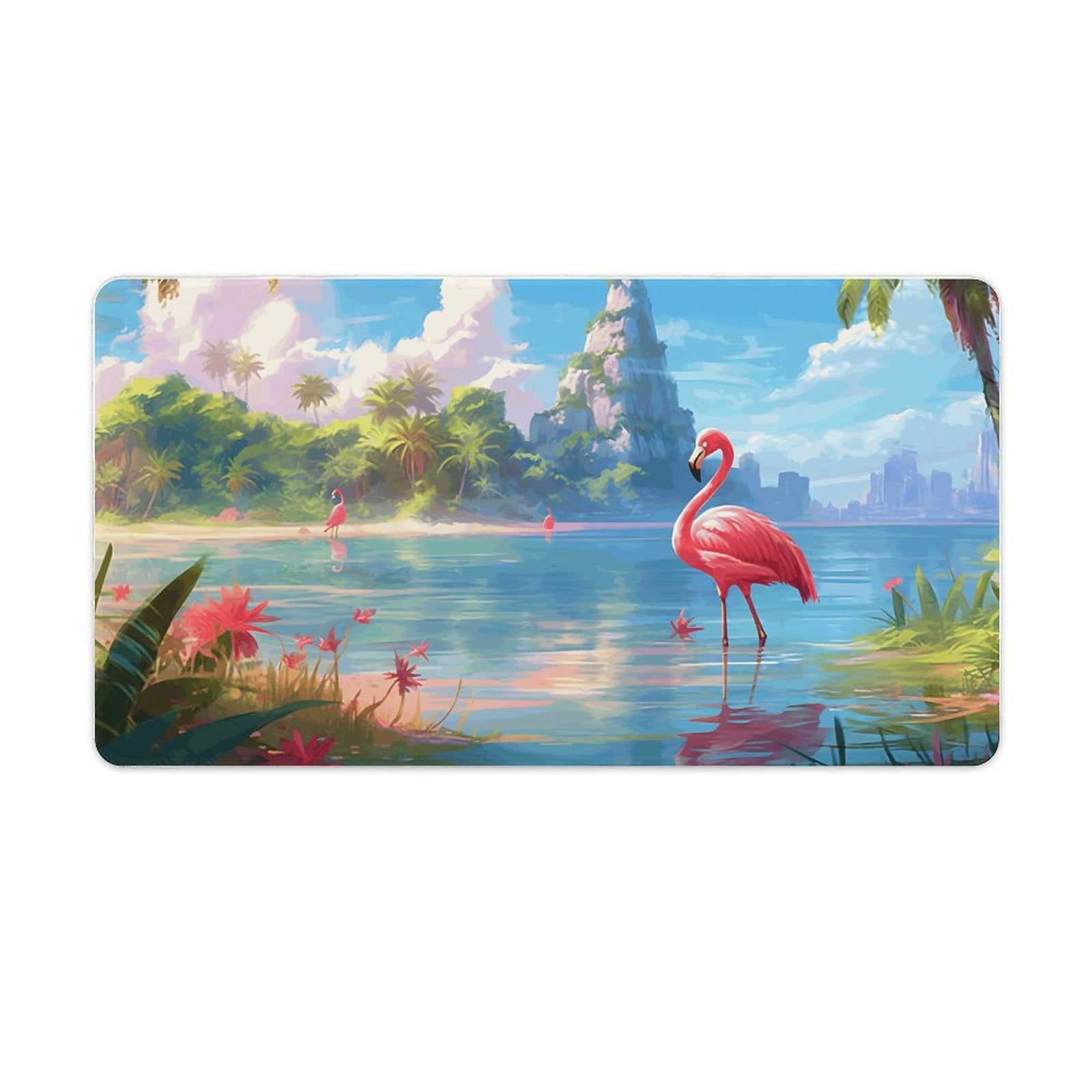 Desk Mat Overlock, Tropical Flamingos, DA04A14 - iTopMax