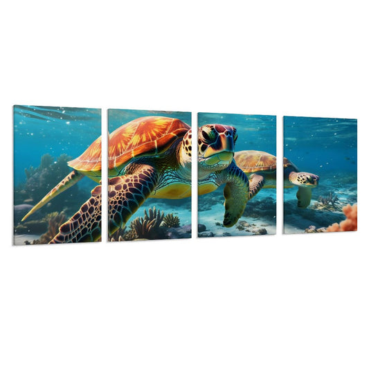 4 Panel Hanging Posters Vertical SolarLab_Sea_turtles_tropical_sea_island_sunlight_hyper-detail__f51f3df4-db17-400d-8a6f-7664e53448e9 normal-online-PERSONAL DESIGN