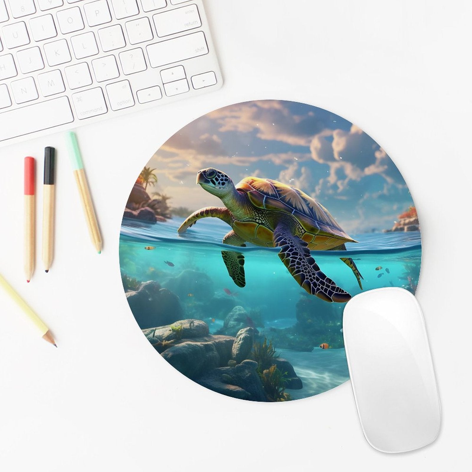 Mouse Pad SolarLab_Sea_turtles_tropical_sea_island_sunlight_hyper-detail__88c311a8-1508-4981-8598-3d2b7de2cfd0 Style-17 20*20cm normal-online-PERSONAL DESIGN
