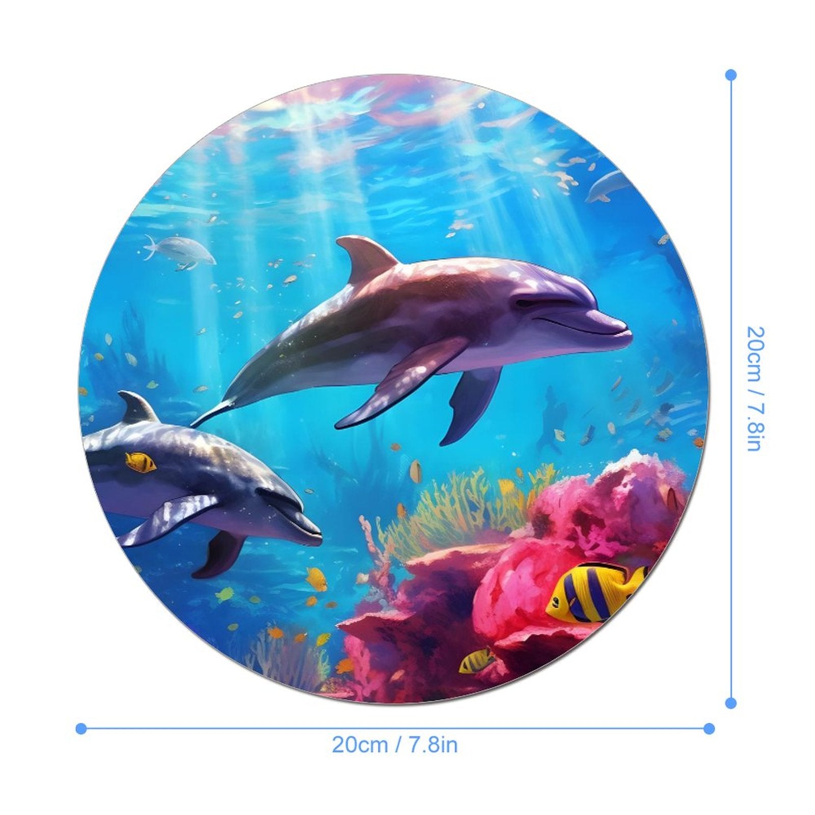 Mouse Pad SolarLab_Dolphins_tropical_sea_hyper-detail_high_resolution_8k_655814c8-b7f8-4c4c-9763-de92d9ff2f5d_ Style-9 20*20cm normal-online-PERSONAL DESIGN