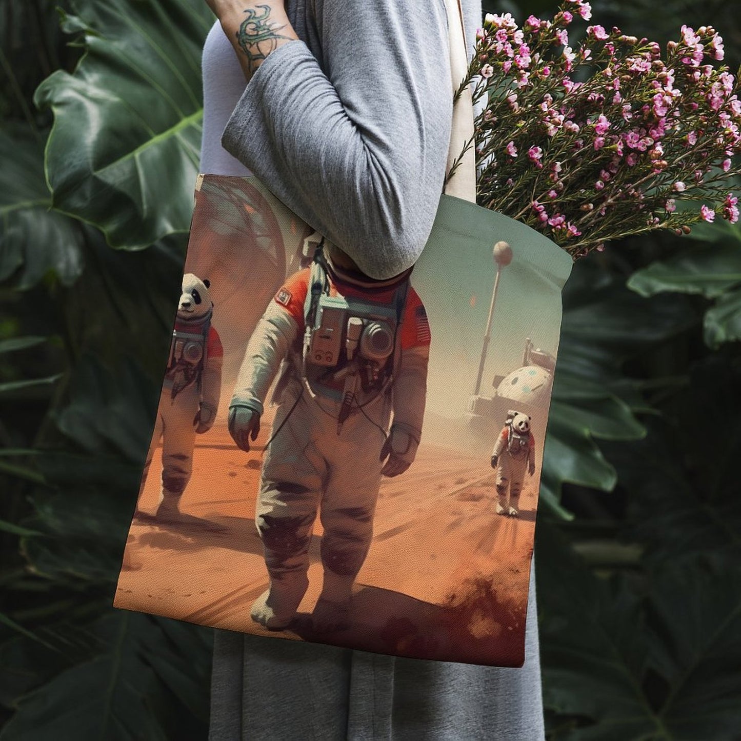 Canvas Tote Bag Double SolarLab_Pandas_astronaut_walk_on_the_Mars_starship_Cyberpunk_f_2cc9b61d-e23a-4714-b196-75907c177544 Style-20 38×41cm normal-online-PERSONAL DESIGN