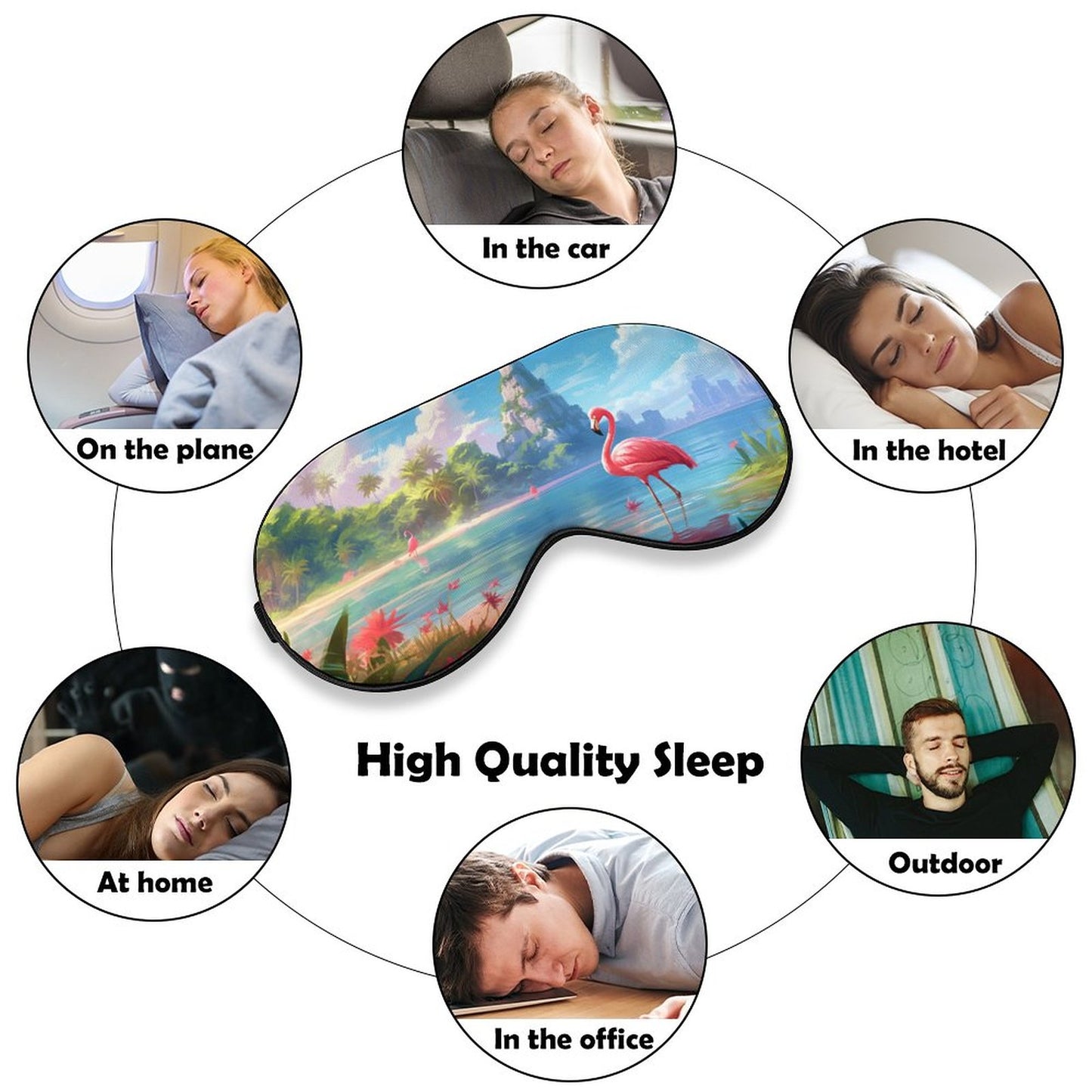 Sleep Mask Flamingos HSM01A014 normal-online-PERSONAL DESIGN