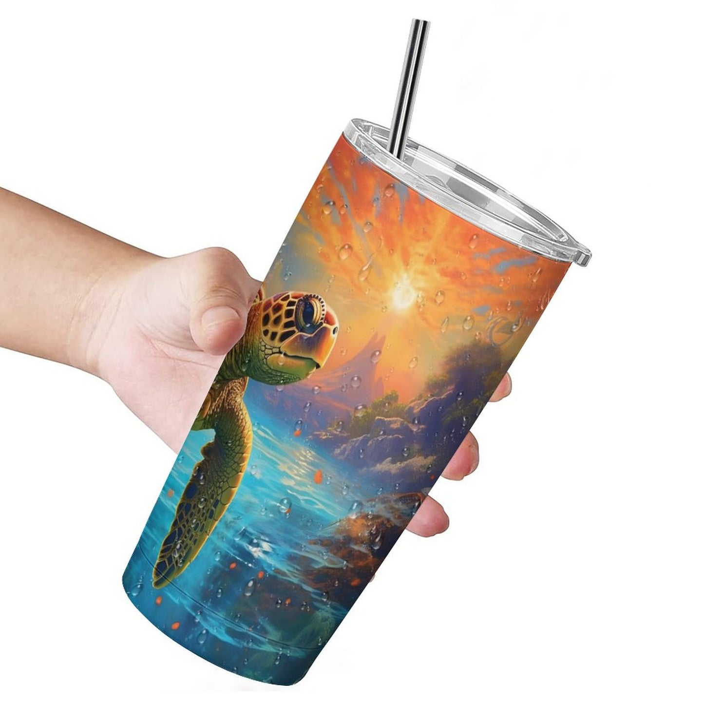 Car Cup Full Width Printed, Sea turtles, CA01A16 - iTopMax