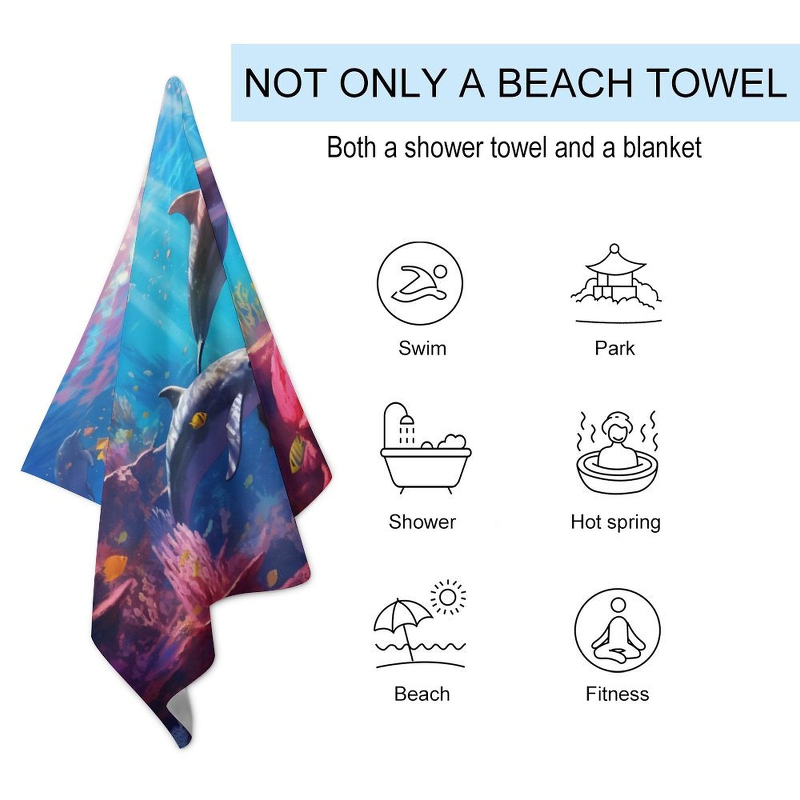 Beach Towel SolarLab_Dolphins_tropical_sea_hyper-detail_high_resolution_8k_655814c8-b7f8-4c4c-9763-de92d9ff2f5d_ Style One Size normal-online-PERSONAL DESIGN