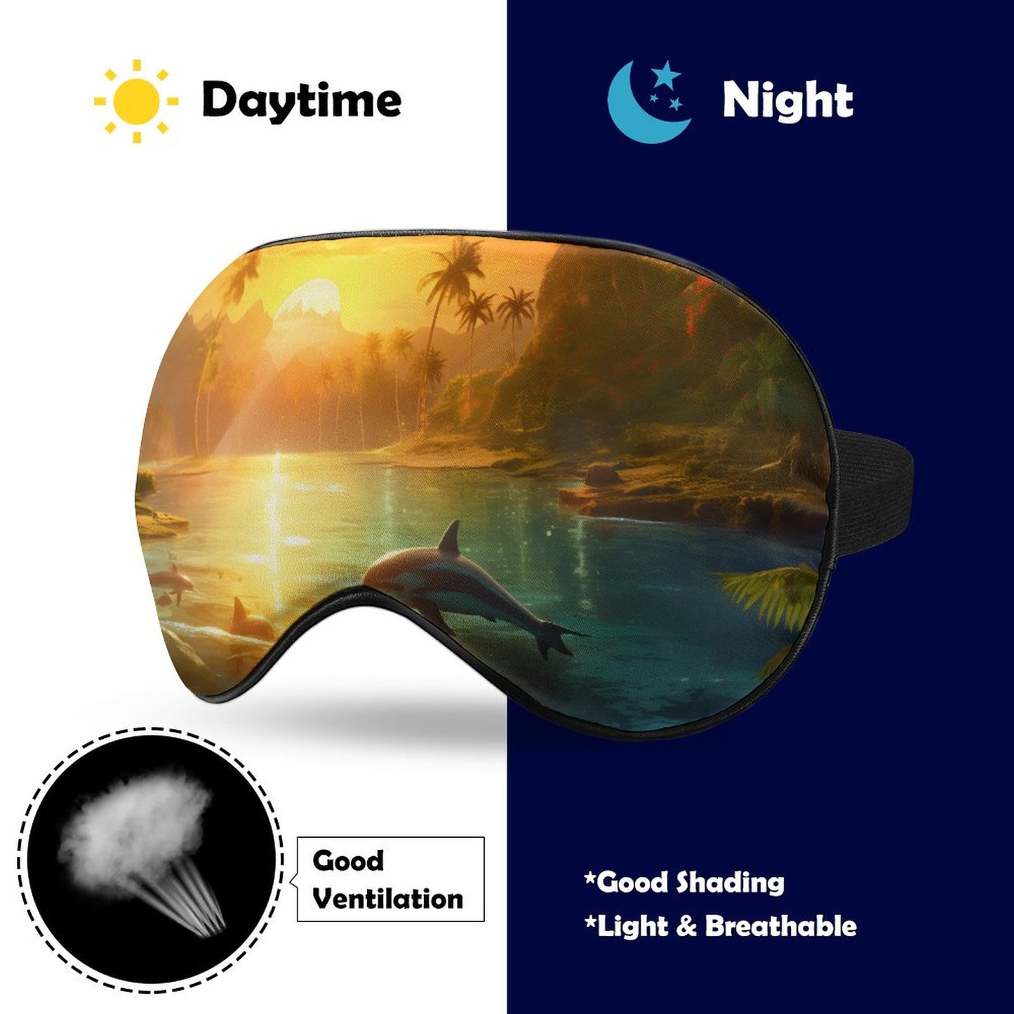 Sleep Mask Dolphins HSM01B003 normal-online-PERSONAL DESIGN