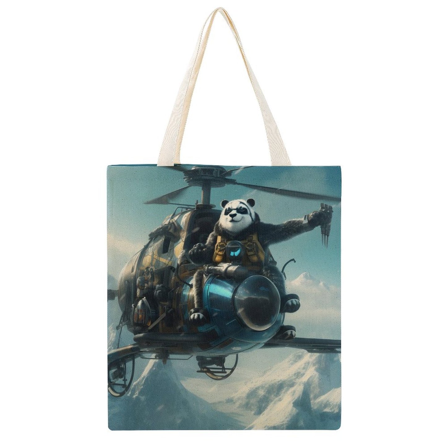 Canvas Tote Bag Double SolarLab_a_Panda_pilot_fly_a_super_helicopter_in_the_sky_on_sno_3f88c134-1793-4418-82af-6834fd4bb821 Style-1 38×41cm normal-online-PERSONAL DESIGN