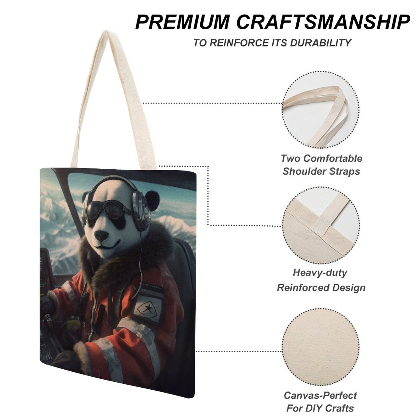 Canvas Tote Bag Double SolarLab_a_Panda_pilot_drive_a_private_jet_in_the_sky_on_the_Ar_ed90fa76-af17-40ee-8976-123007294d1c Style-4 38×41cm normal-online-PERSONAL DESIGN