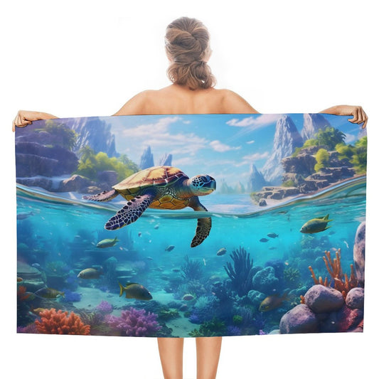 Beach Towel SolarLab_Sea_turtles_tropical_sea_island_sunlight_hyper-detail__65df3ce3-5f7c-49b3-937e-af866806c8be Style One Size normal-online-PERSONAL DESIGN