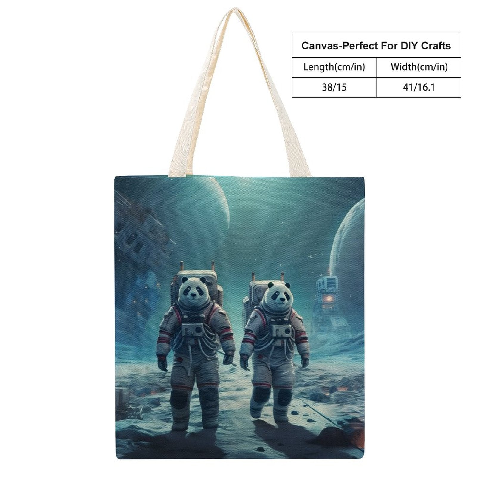 Canvas Tote Bag Double SolarLab_Panda_astronauts_walk_on_the_moon__Cyberpunk_futuristi_f6c4f1ee-ea0b-4626-8637-deb16437da8c Style-22 38×41cm normal-online-PERSONAL DESIGN