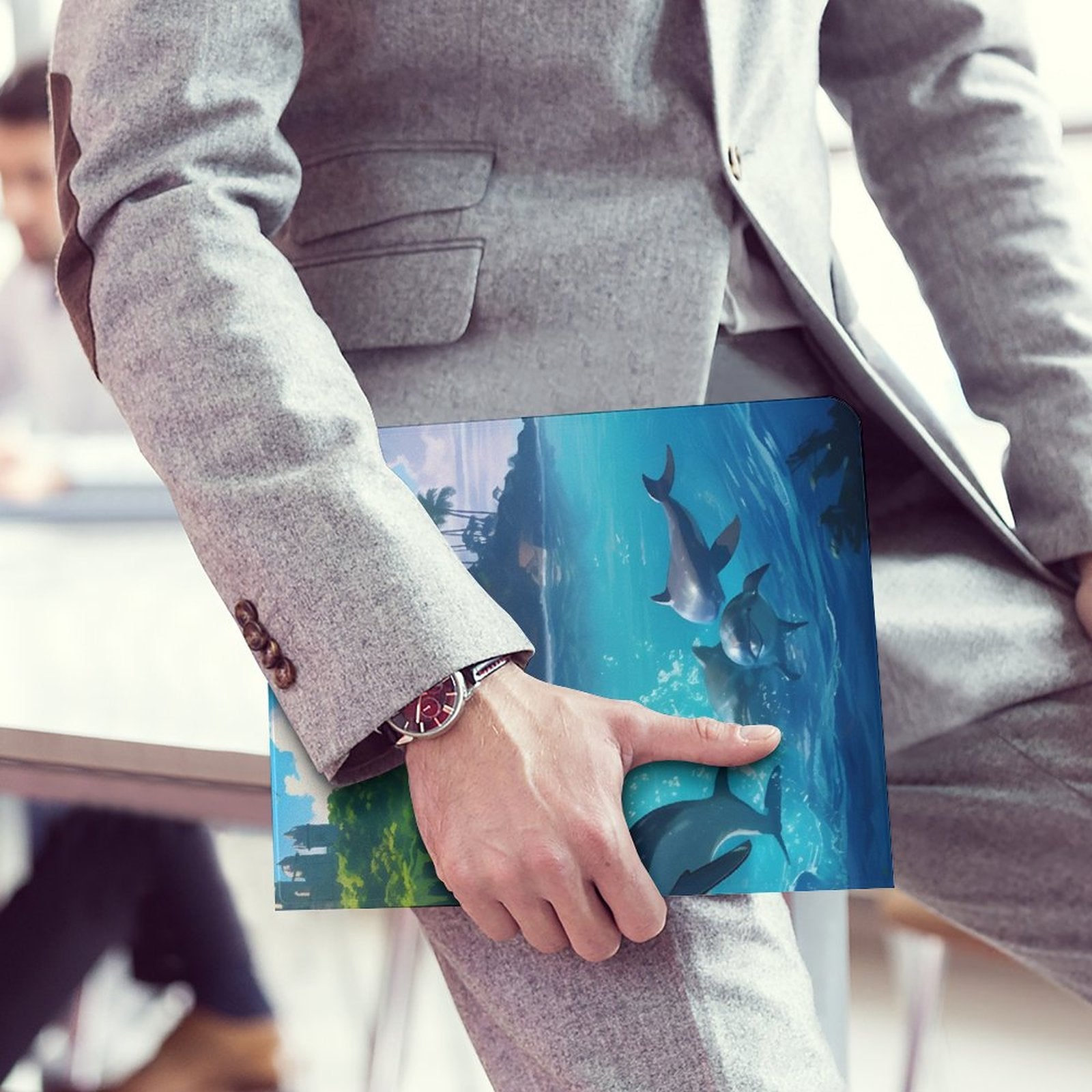The Ipad Pen Slot Case SolarLab_Dolphins_tropical_sea_island_sunlight_fantasy_stock_il_fcec8005-dae5-4c03-8fbd-f778649c18b4 normal-online-PERSONAL DESIGN