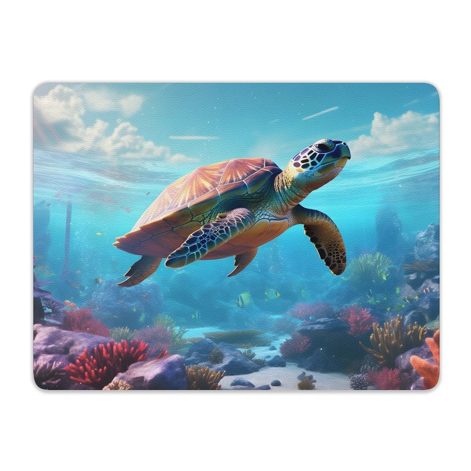 Leather Mouse Pad Sea Turtles, 1 Size, DA05B11 - iTopMax