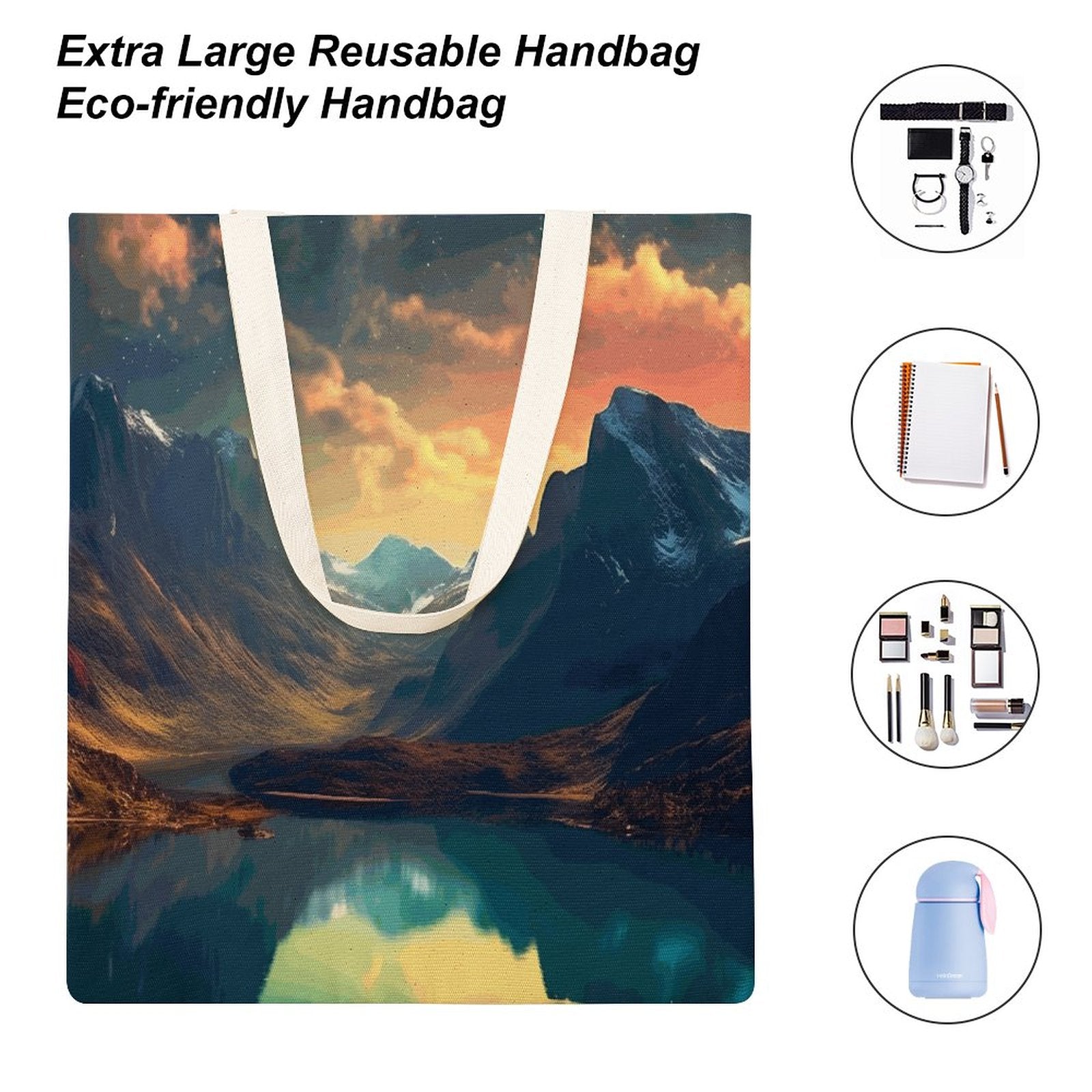 Canvas Tote Bag Double SolarLab_Norwegian_aurora_summer_mountains_forests_hyper-detail_b24d068a-fdf6-4546-a8c1-9a8ab663bddf Style-7 38×41cm normal-online-PERSONAL DESIGN