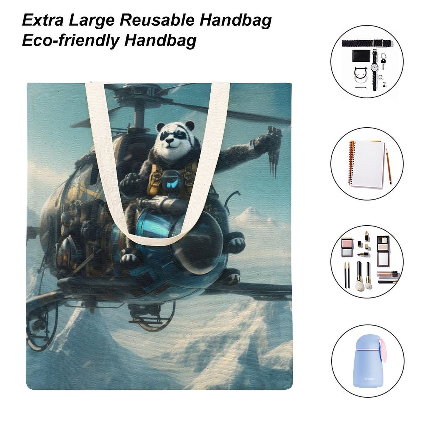 Canvas Tote Bag Double SolarLab_a_Panda_pilot_fly_a_super_helicopter_in_the_sky_on_sno_3f88c134-1793-4418-82af-6834fd4bb821 Style-1 38×41cm normal-online-PERSONAL DESIGN
