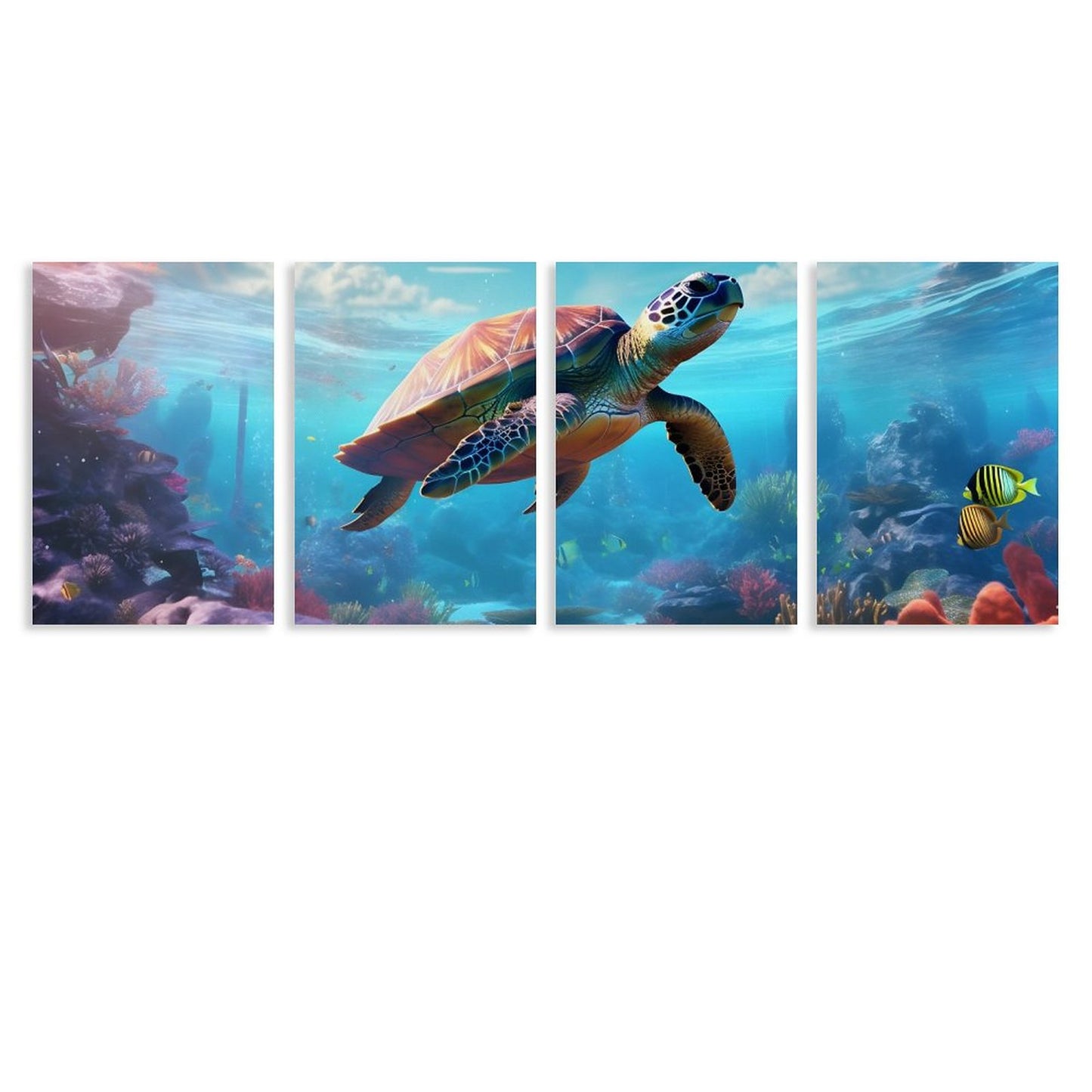 4 Panel Hanging Posters Vertical SolarLab_Sea_turtles_tropical_sea_island_sunlight_fantasy_stock_a8e2acd4-f704-46d7-956a-d919666d76ff normal-online-PERSONAL DESIGN