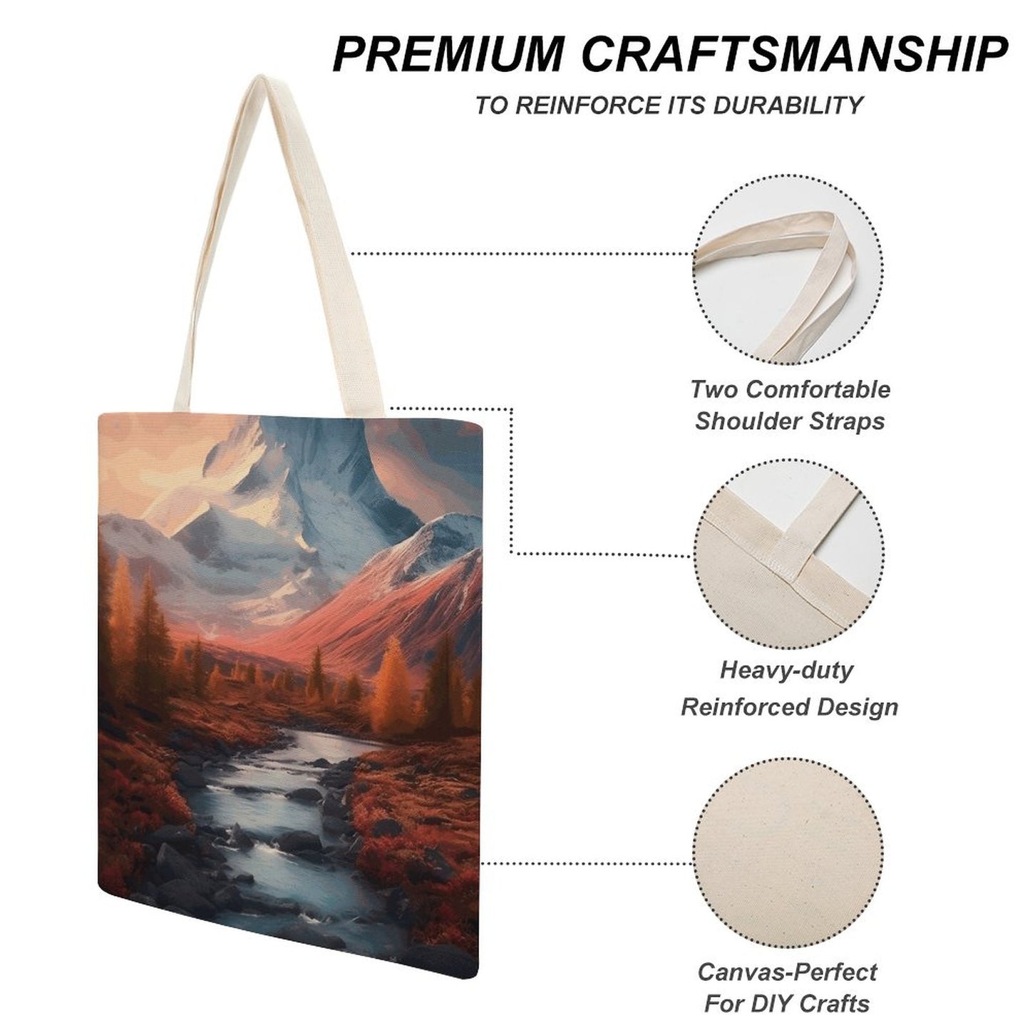 Canvas Tote Bag Double SolarLab_Norwegian_aurora_autumn_mountains_forestshyper-detail__935e43e8-37e6-44dc-8597-129fbe22a01a Style-9 38×41cm normal-online-PERSONAL DESIGN
