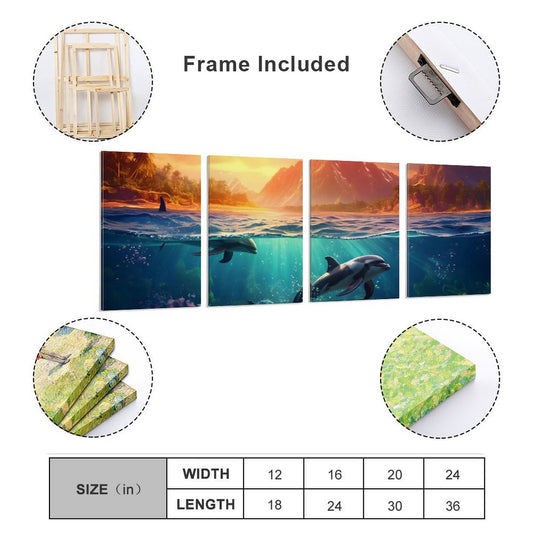 4 Panel Hanging Posters Vertical SolarLab_Dolphins_tropical_sea_island_sunlight_fantasy_hyper-de_f2db25c8-82f5-45d9-9ff2-698e69821ae5 normal-online-PERSONAL DESIGN