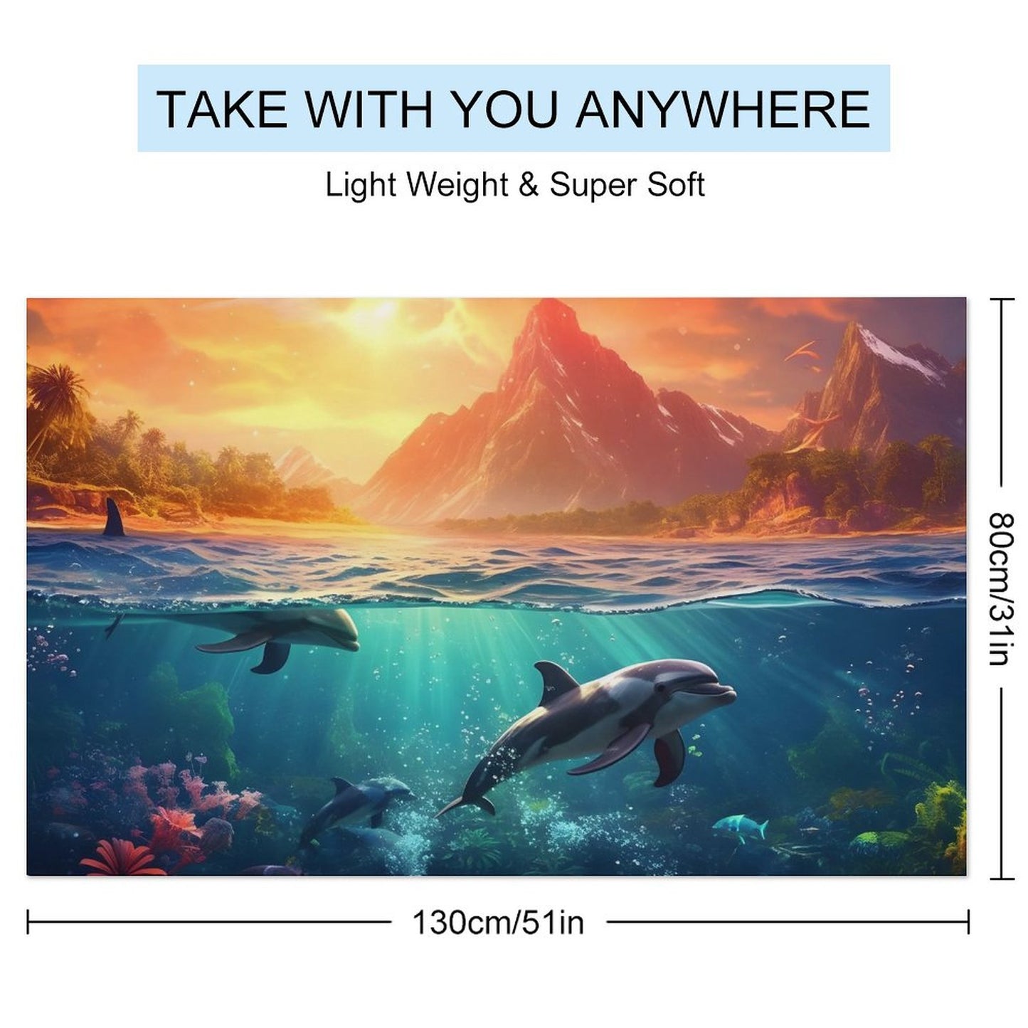 Beach Towel SolarLab_Dolphins_tropical_sea_island_sunlight_fantasy_hyper-de_f2db25c8-82f5-45d9-9ff2-698e69821ae5 Style One Size normal-online-PERSONAL DESIGN
