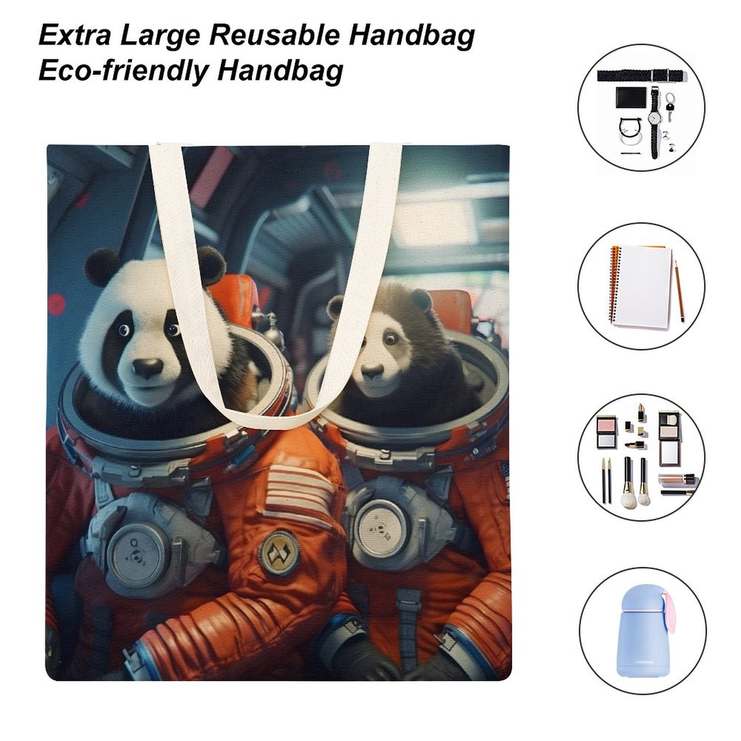 Canvas Tote Bag Double SolarLab_Two_panda_astronauts_piloted_a_spaceship_from_Earth_to_1dd4ce3c-d5ea-4c6f-9730-fdf7e33bd6d8 Style-19 38×41cm normal-online-PERSONAL DESIGN