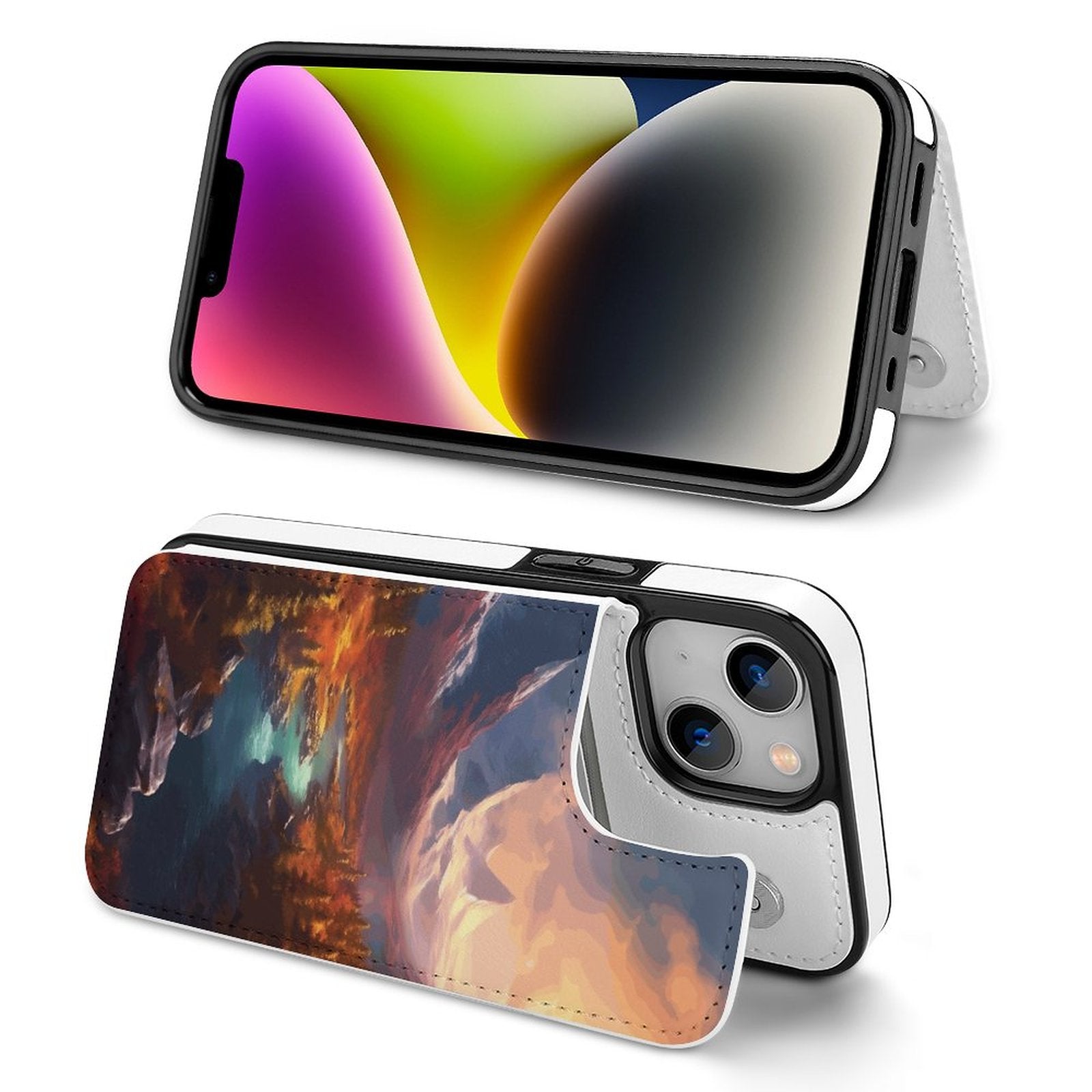 Mobile Phone Case for Apple IPhone 14 SolarLab_Norwegian_aurora_autumn_mountains_forestshyper-detail__c916b784-da0c-41a1-b3ad-0addfdd7b88e normal-online-PERSONAL DESIGN