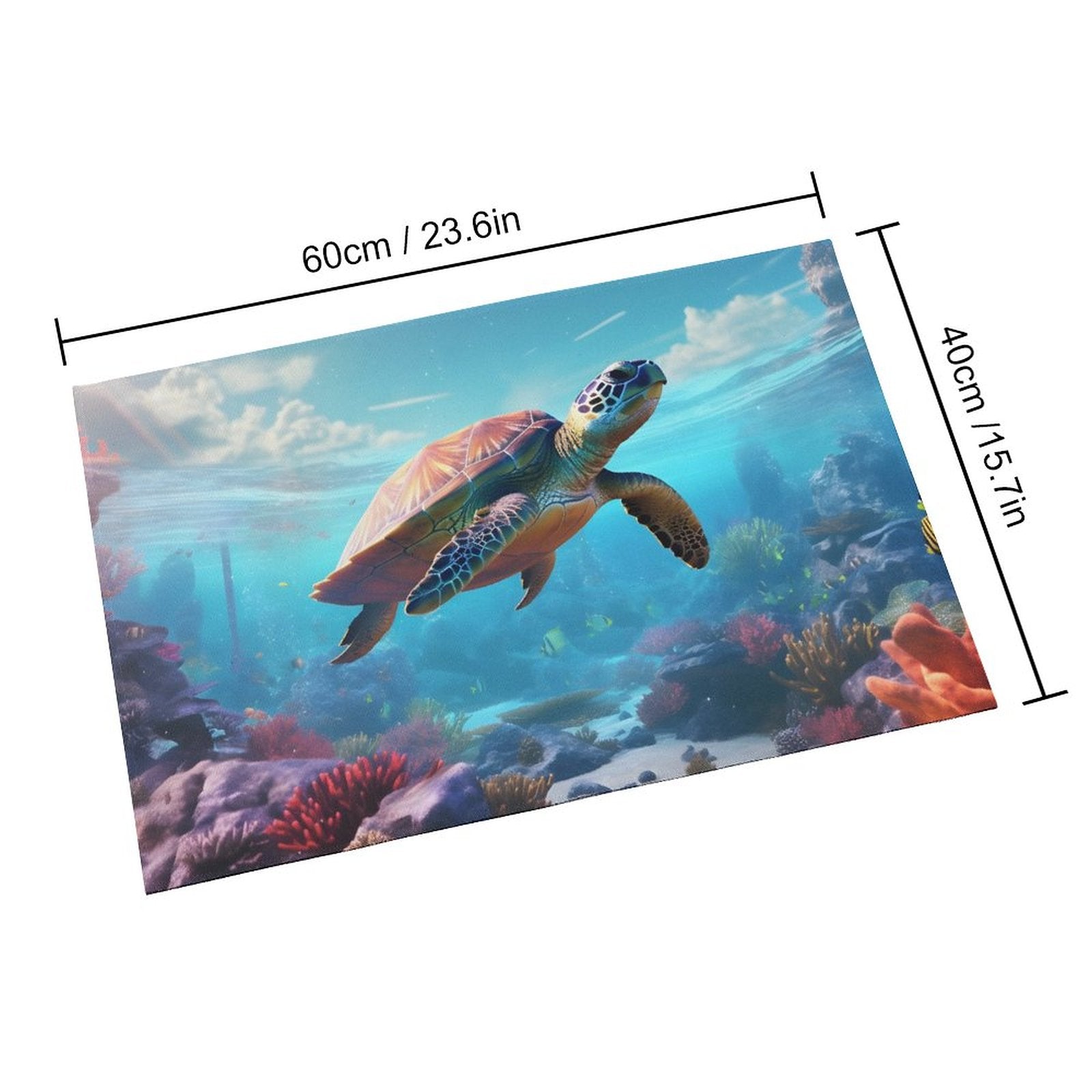 Crystal velvet carpet sea turtles htc01a009 - iTopMax