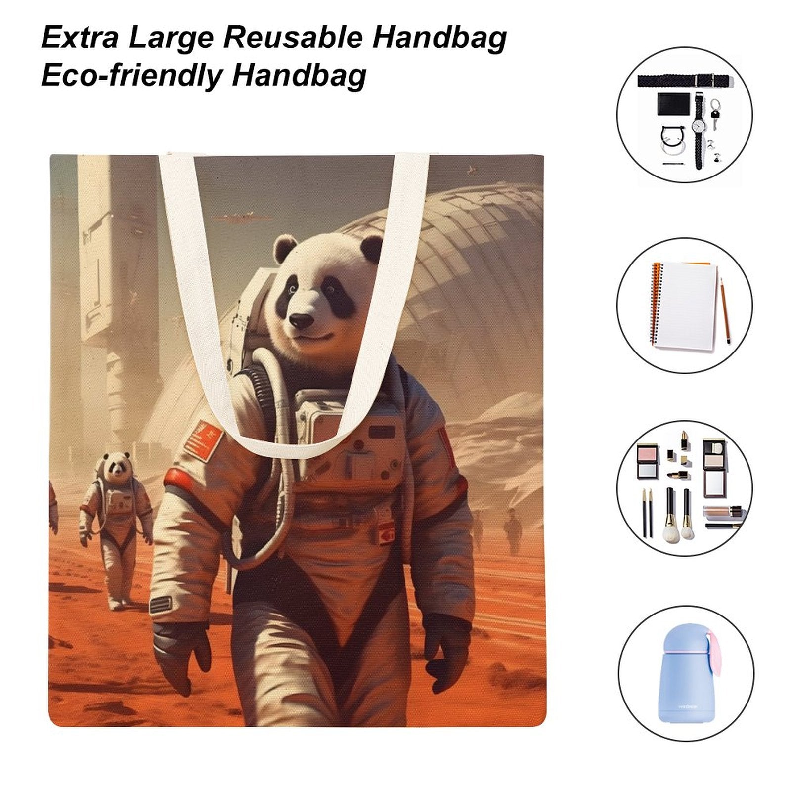 Canvas Tote Bag Double SolarLab_Pandas_astronaut_walk_on_the_Mars_starship_Cyberpunk_f_54a1f0e3-58cf-429e-ac81-c608447d471a Style-21 38×41cm normal-online-PERSONAL DESIGN
