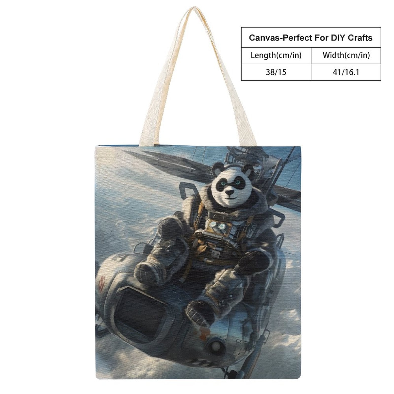 Canvas Tote Bag Double SolarLab_a_Panda_pilot_drive_a_helicopter_in_the_sky_on_snow_mo_95f91f10-ef8b-415e-a56a-7bed42471286 Style-10 38×41cm normal-online-PERSONAL DESIGN