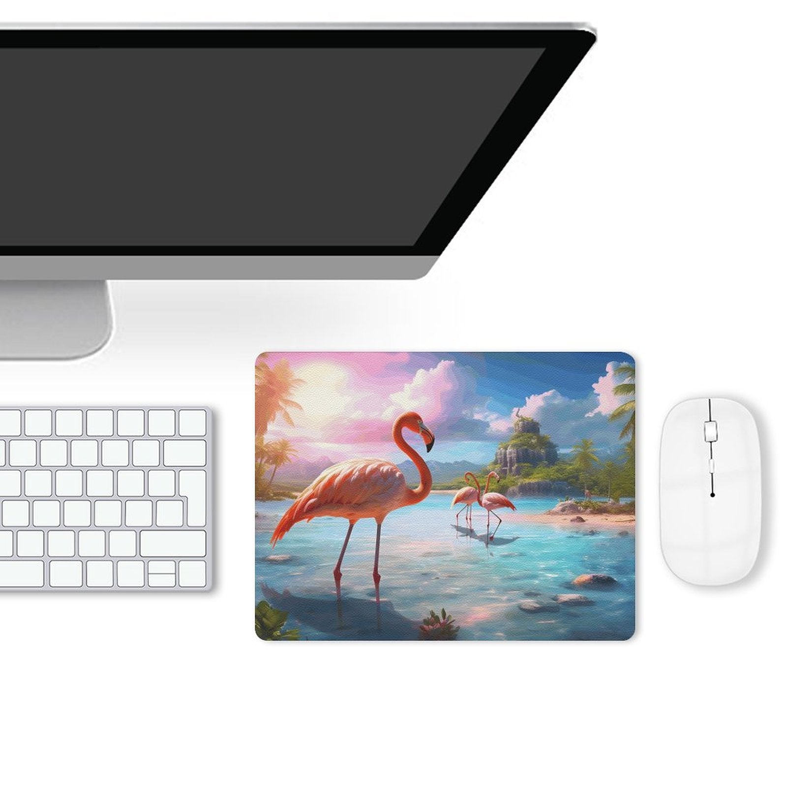 Leather Mouse Pad Flamingos_001 Style One Size normal-online-PERSONAL DESIGN