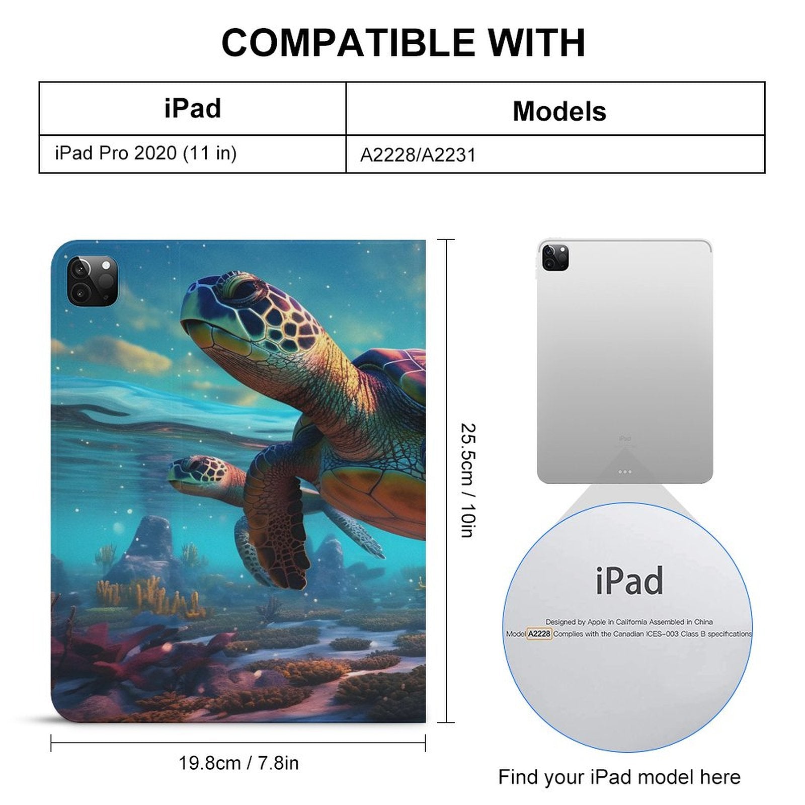 The Ipad Pen Slot Case SolarLab_Sea_turtles_tropical_sea_island_sunlight_fantasy_art_d_8c17eb4f-0c33-48bc-80bd-25ce9d585c40 normal-online-PERSONAL DESIGN