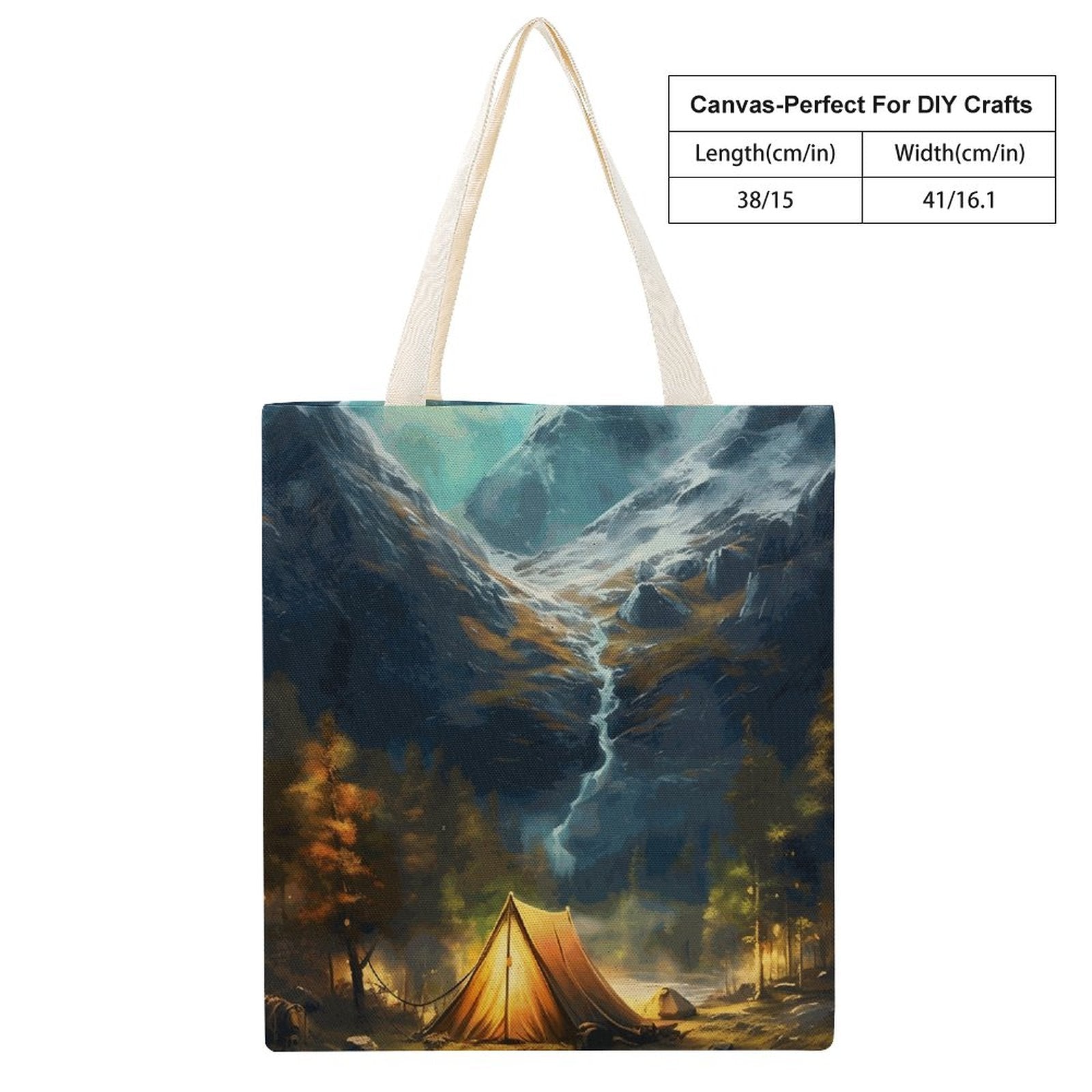 Canvas Tote Bag Double SolarLab_Norwegian_aurora_spring_mountains_forests_rivers_tents_5c5c73a4-6532-4372-b600-531d14aaeff3 Style-8 38×41cm normal-online-PERSONAL DESIGN