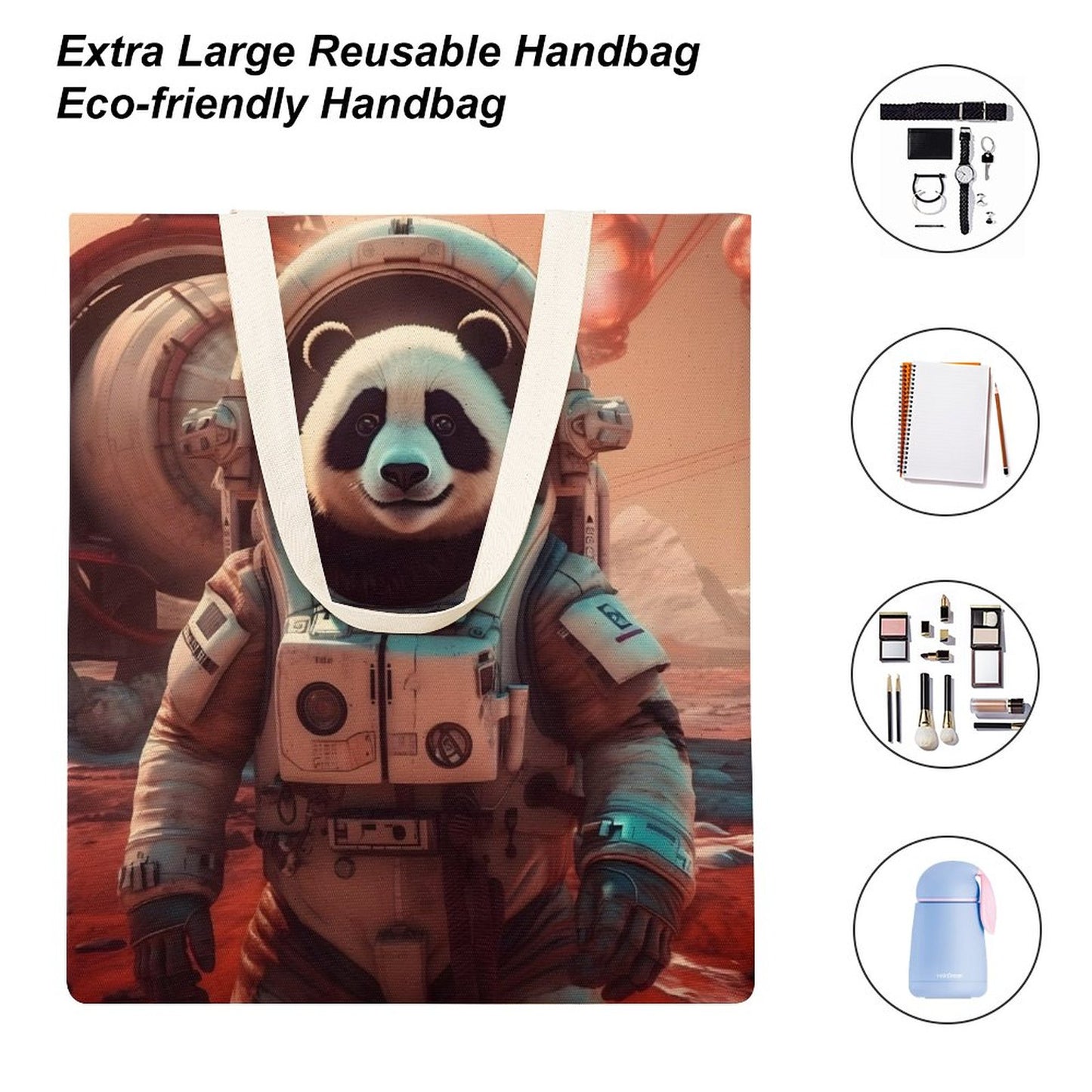 Canvas Tote Bag Double SolarLab_a_Panda_astronaut_walk_on_the_Mars_starship_Cyberpunk__817d9ed4-a444-4a2e-9755-363c1bf53d11 Style-31 38×41cm normal-online-PERSONAL DESIGN