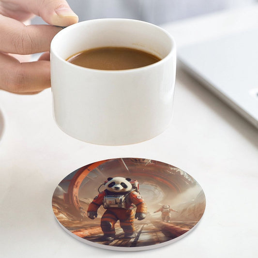 Ceramic Coasters (Round) SolarLab_a_Panda_astronaut_walk_on_the_Mars_starship_Cyberpunk__2b81100f-76f5-41c8-8fb9-1cf399cedd1f normal-online-PERSONAL DESIGN