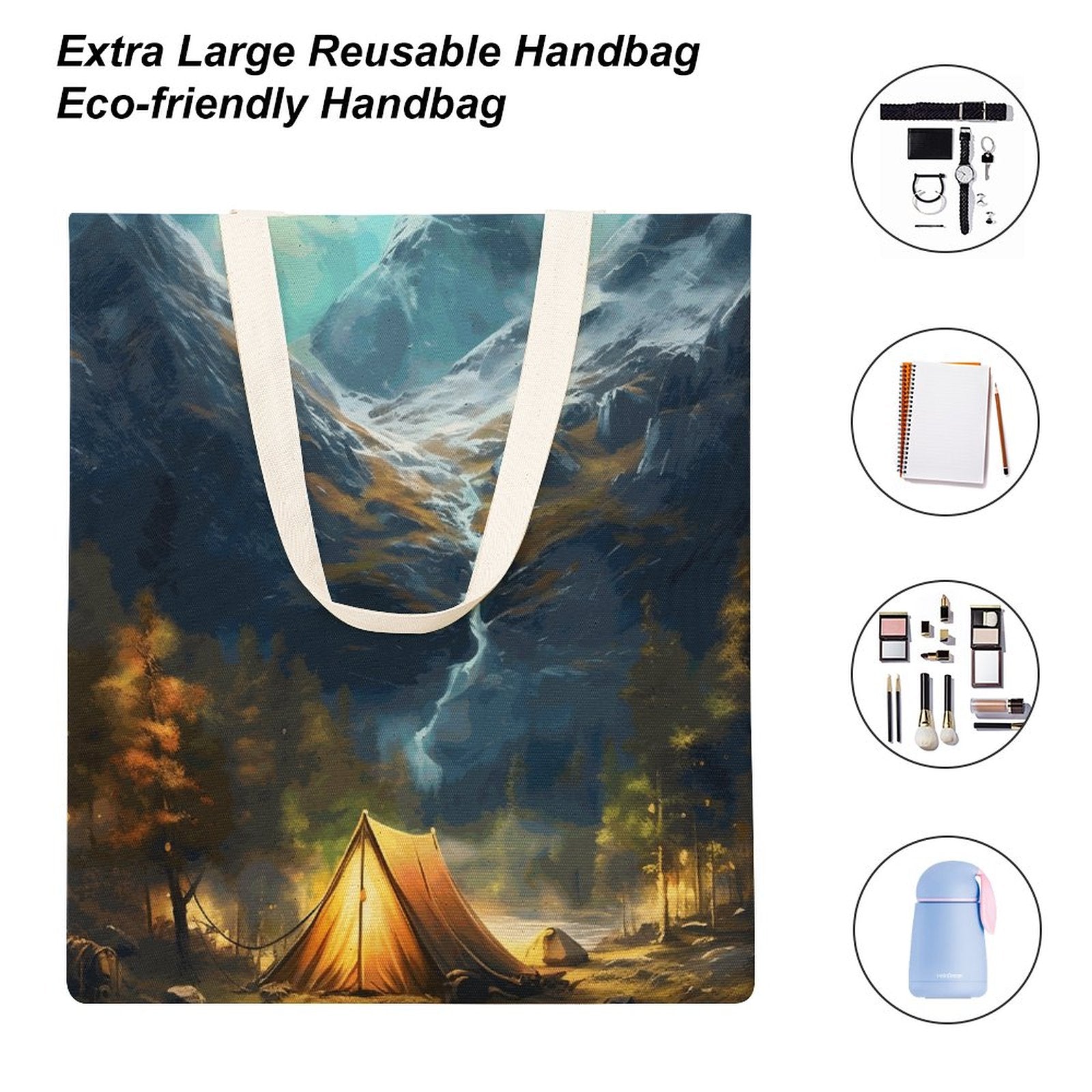 Canvas Tote Bag Double SolarLab_Norwegian_aurora_spring_mountains_forests_rivers_tents_5c5c73a4-6532-4372-b600-531d14aaeff3 Style-8 38×41cm normal-online-PERSONAL DESIGN