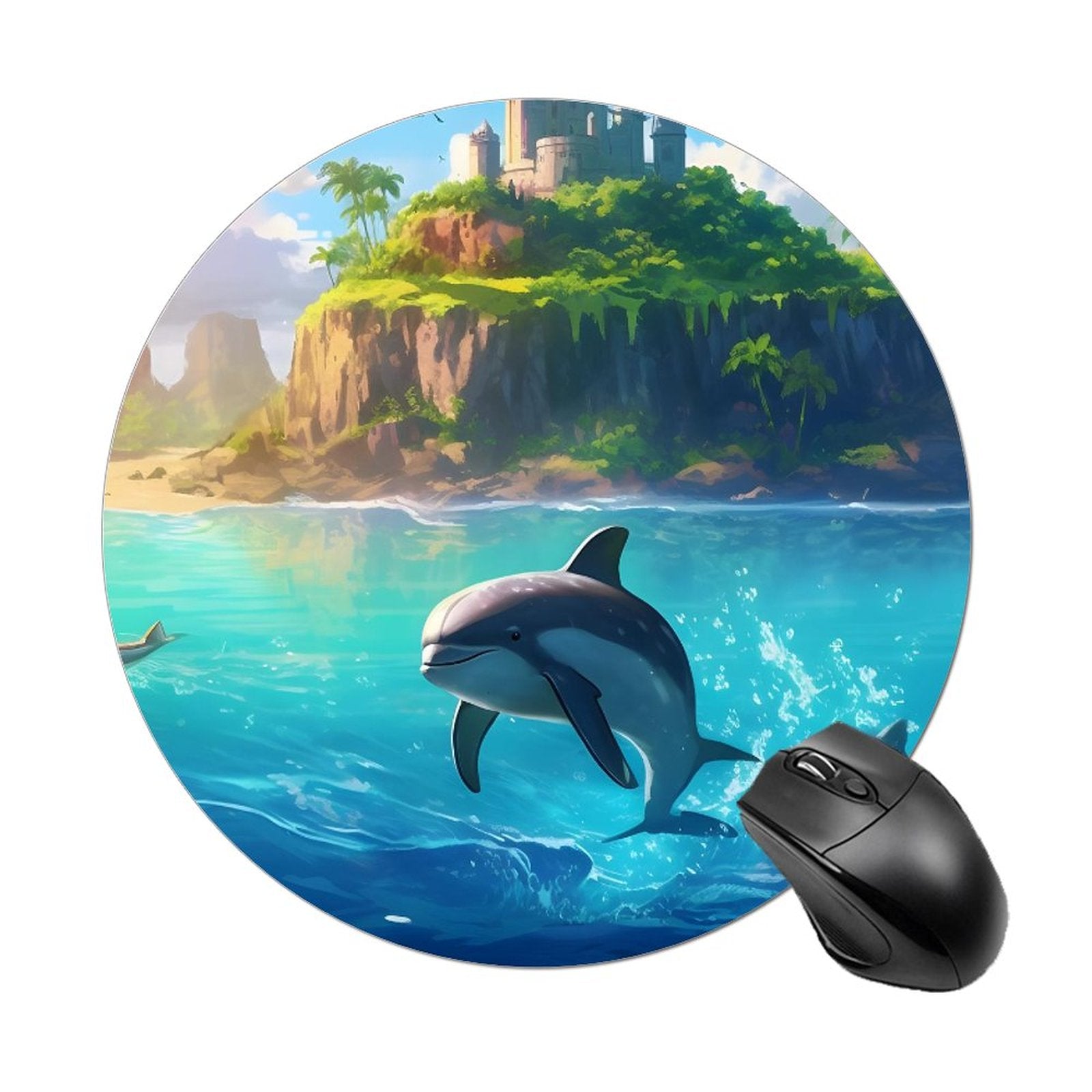 Mouse Pad SolarLab_Dolphins_tropical_sea_island_sunlight_fantasy_stock_il_fcec8005-dae5-4c03-8fbd-f778649c18b4 Style-10 20*20cm normal-online-PERSONAL DESIGN