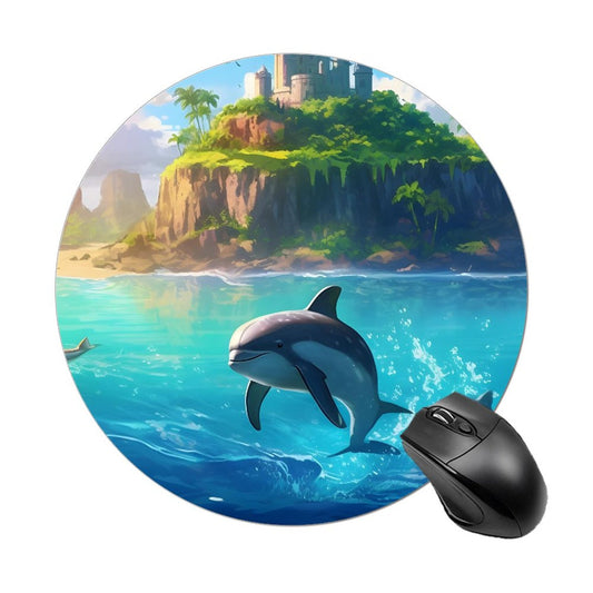 Mouse Pad SolarLab_Dolphins_tropical_sea_island_sunlight_fantasy_stock_il_fcec8005-dae5-4c03-8fbd-f778649c18b4 Style-10 20*20cm normal-online-PERSONAL DESIGN