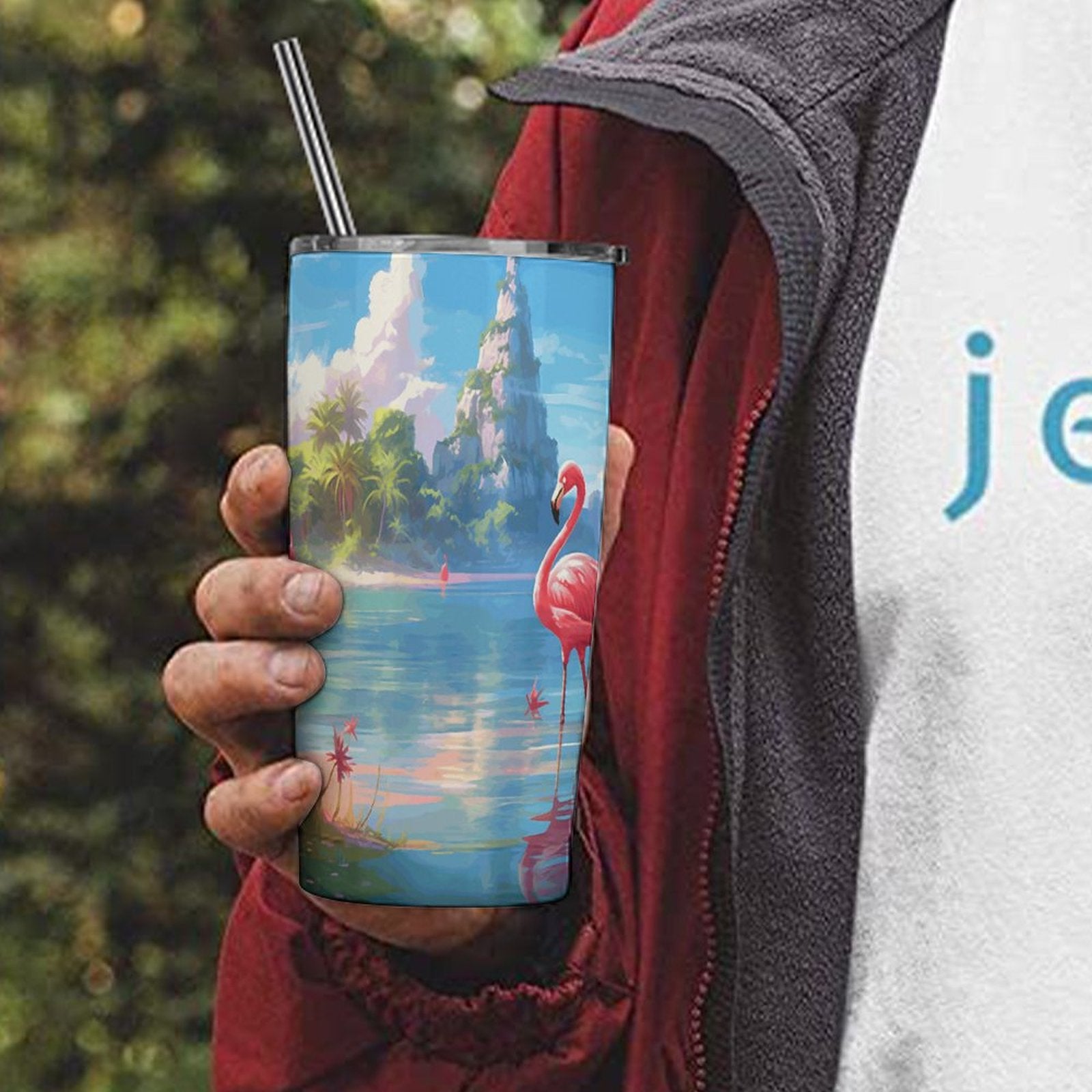 Full Width Printed Car Cup SolarLab_Flamingos_tropical_sea_island_sunlight_fantasy_stock_i_2ed02f3b-258a-4584-b85c-c49030f83fa7 Style-1 One Size normal-online-PERSONAL DESIGN