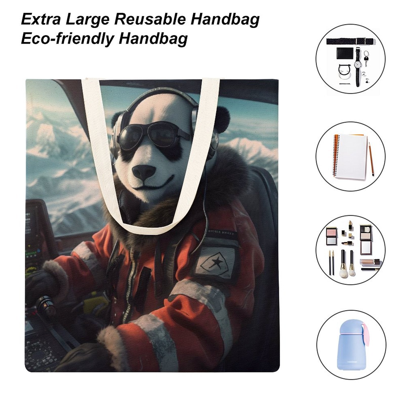 Canvas Tote Bag Double SolarLab_a_Panda_pilot_drive_a_private_jet_in_the_sky_on_the_Ar_ed90fa76-af17-40ee-8976-123007294d1c Style-4 38×41cm normal-online-PERSONAL DESIGN