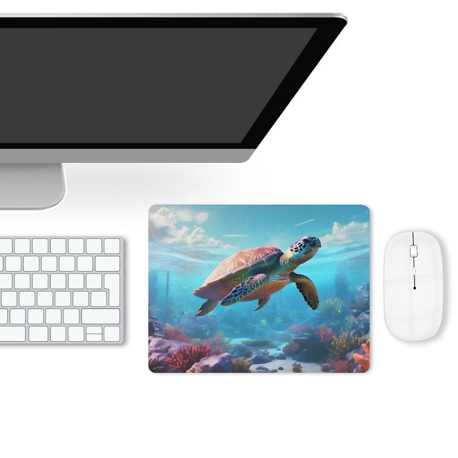 Leather Mouse Pad Sea Turtles, 1 Size, DA05B11 - iTopMax