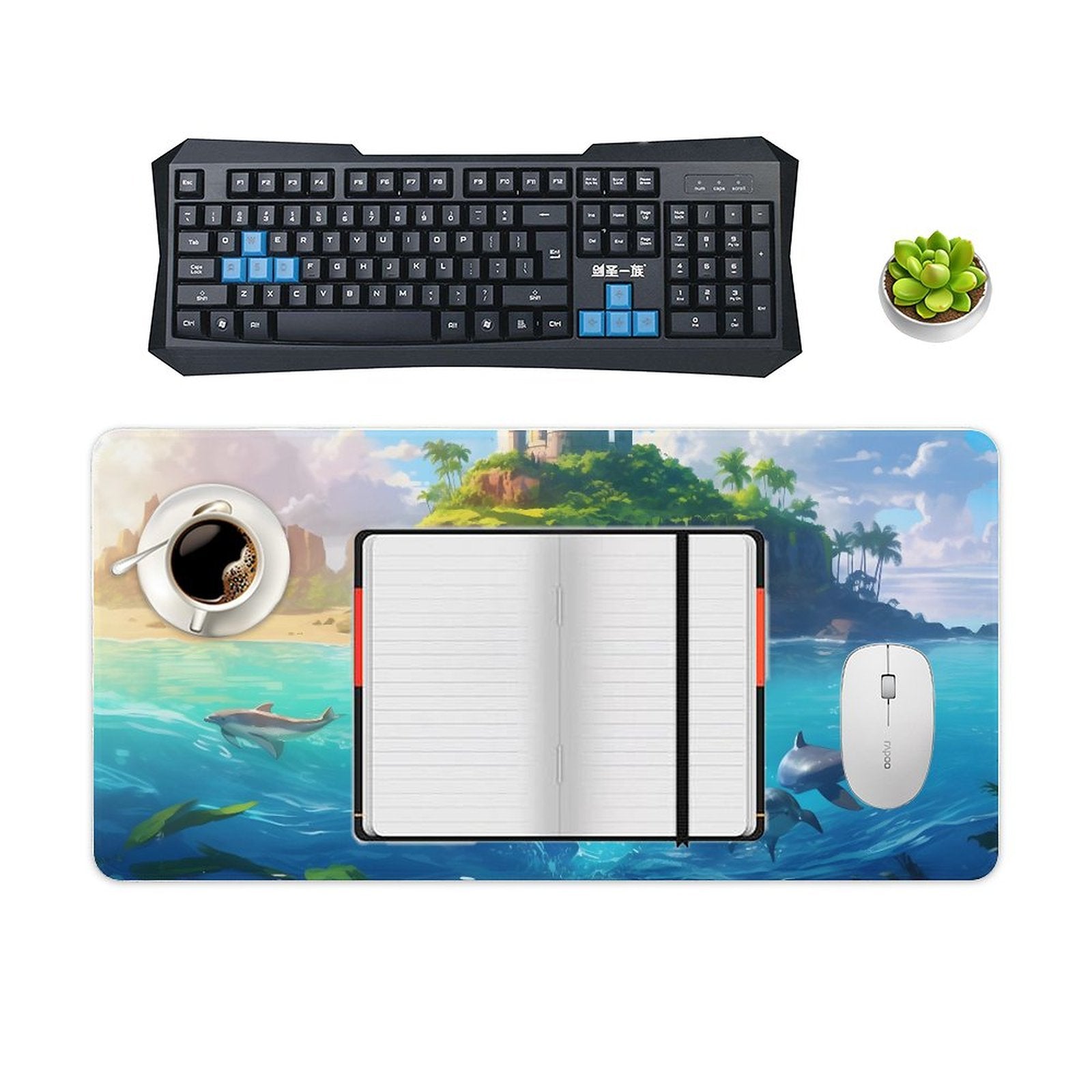 Desk Mat SolarLab_Dolphins_tropical_sea_island_sunlight_fantasy_stock_il_fcec8005-dae5-4c03-8fbd-f778649c18b4 normal-online-PERSONAL DESIGN