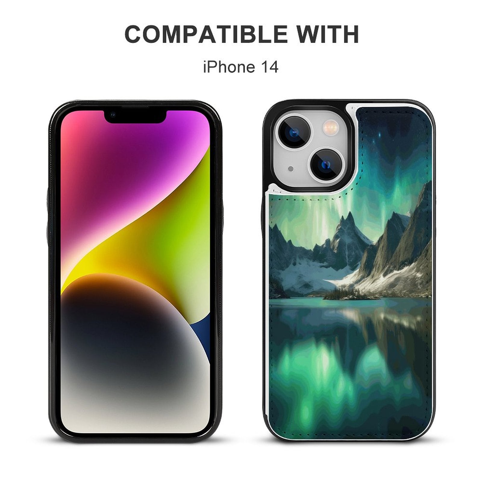 Mobile Phone Case for Apple IPhone 14 SolarLab_Norwegian_aurora_spring_mountains_forests_lake_hyper-d_9b6ded85-dc50-40b6-ba43-0fad71f7fd66 normal-online-PERSONAL DESIGN