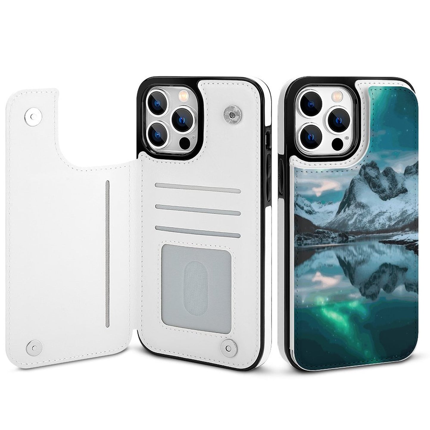 Mobile Phone Case for Apple IPhone 14 SolarLab_Norwegian_aurora_winter_mountains_forests_lake_hyper-d_2b797c5c-a847-440b-ba22-5bdd5b69435c normal-online-PERSONAL DESIGN