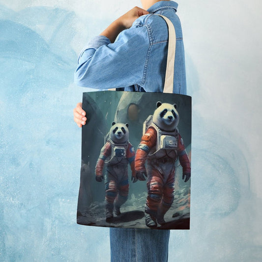 Canvas Tote Bag Double SolarLab_Panda_astronauts_walk_on_the_moon__Cyberpunk_futuristi_0052be16-5f1c-4b15-8cb2-80330655148e Style-29 38×41cm normal-online-PERSONAL DESIGN